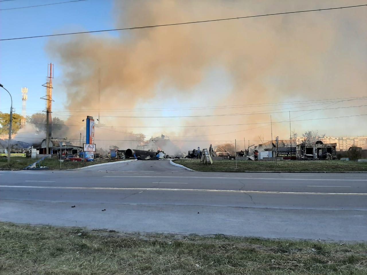 Фото Пожар на АЗС в Новосибирске: текстовый онлайн на Сибфм 6